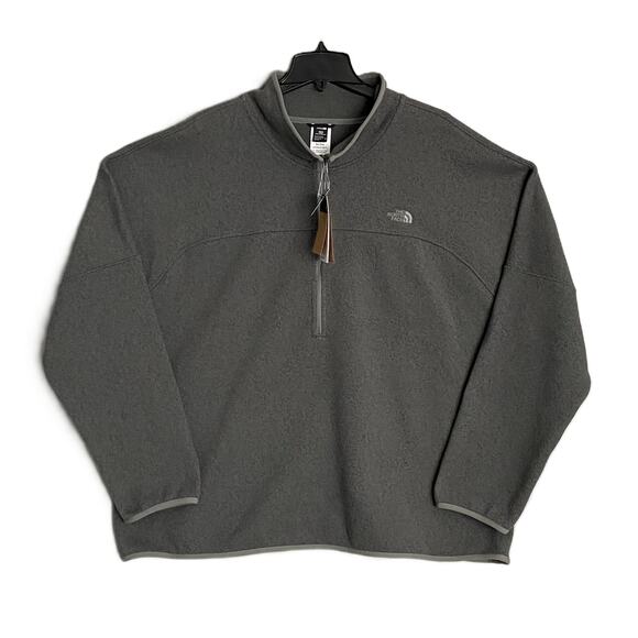 The North Face Men's 3X 1/2 Zip Fleece Pullover Standard Fit Grey Heather NEW - Picture 1 of 9